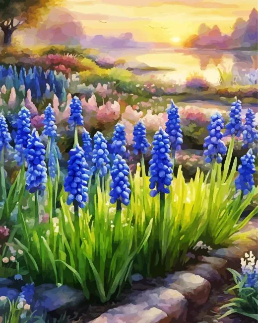 blue lupine flowers paint by numbers Blue Lupine Flowers Paint By Numbers