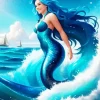 Blue Mermaid Paint By Numbers