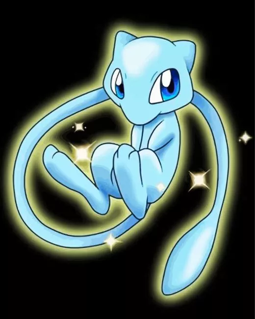 blue mew pokemon paint by numbers Blue Mew Pokemon Diamond Painting