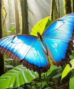 Blue Morpho Butterfly Paint By Numbers