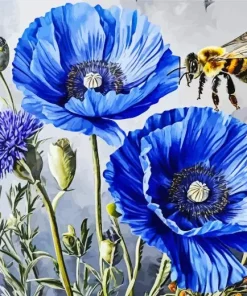 Blue Poppies Paint By Numbers