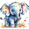 Elephant For Nursery Paint By Numbers