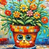 Cute Flowers Pot Paint By Numbers