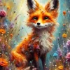 Fox And Flowers Paint By Numbers