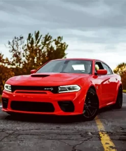 Hellcat Charger Red Paint By Numbers