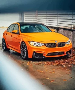 Orange Bmw Lava Paint By Numbers