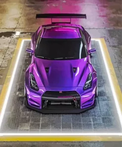 Purple Nissan Gtr Paint By Numbers
