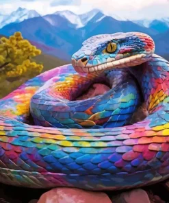 Rainbow Snake Paint By Numbers
