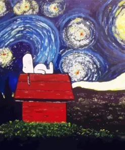 Starry Night Snoopy Paint By Numbers