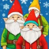 Winter Gnomes Paint By Numbers