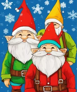 Winter Gnomes Paint By Numbers