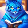 Anime Blue Tiger Paint By Numbers