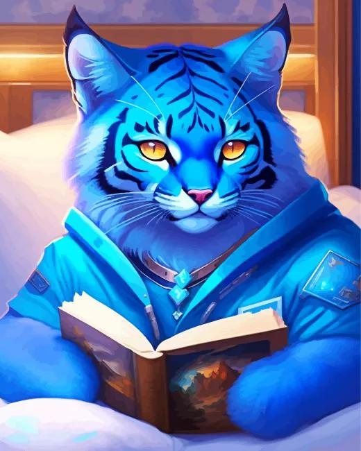 Anime Blue Tiger Paint by numbers Anime Blue Tiger Paint By Numbers