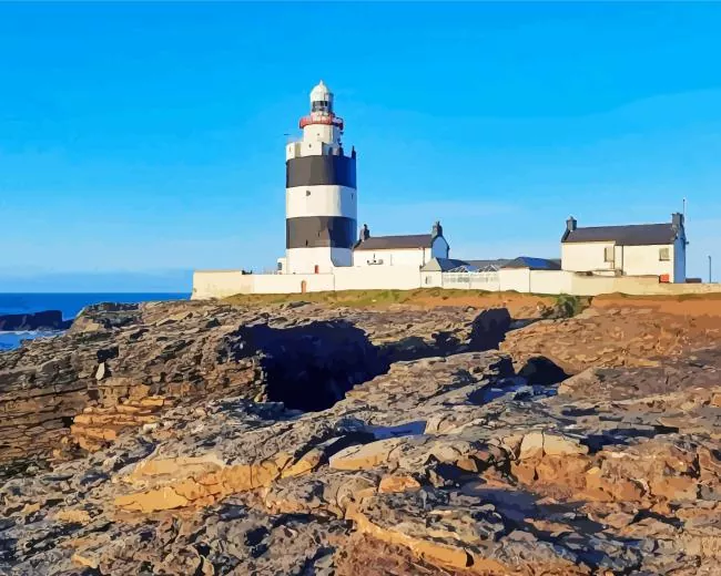 Hook Head Lighthouse paint by number Hook Head Lighthouse Paint By Numbers
