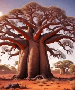 Huge Boab Tree Paint By Numbers