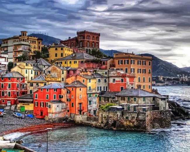 Italy boccadasse paint by number Italy Boccadasse Paint By Numbers
