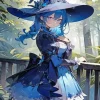 Anime Blue Witch Paint By Numbers