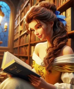 Belle Reading Paint By Numbers