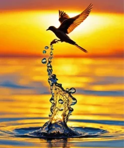 Bird Silhouette Paint By Numbers