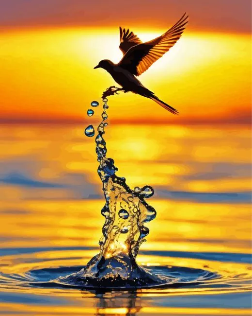 bird silhouette paint by numbers Bird Silhouette Paint By Numbers