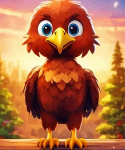 Bird With Big Eyes Paint By Numbers