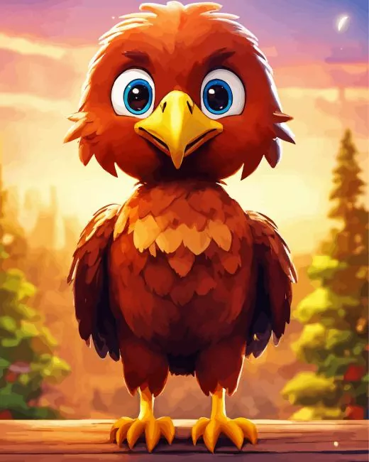 bird with big eyes paint by number Bird With Big Eyes Paint By Numbers
