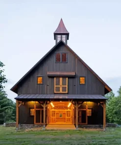 Black Barn Paint By Numbers
