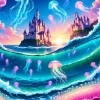 Pink Jellyfish Undewater Paint By Numbers