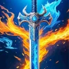 Blue Sword Paint By Numbers