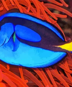 Blue Tropical Fish Paint By Numbers
