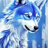 Blue Wolf Art Paint By Numbers