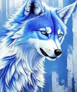 Blue Wolf Art Paint By Numbers