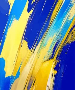 Blue Yellow Art Paint By Numbers