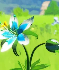 Blue Zelda Flower Paint By Numbers