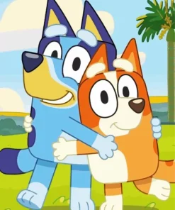 Bluey And Bingo Paint By Numbers