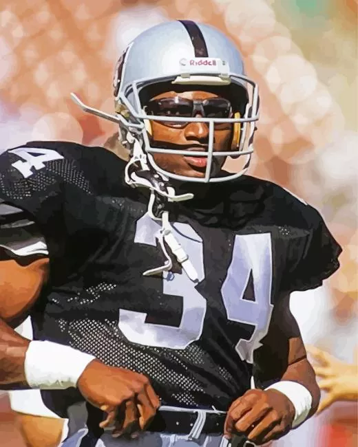 bo jackson number 34 paint by number Bo Jackson 34 Paint By Numbers
