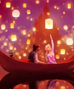 Boat From Tangled Paint By Numbers