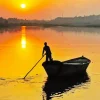 Boat Silhouette Paint By Numbers