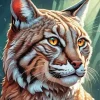 Bobcat Face Paint By Numbers