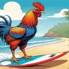 Chicken Surfing Paint By Numbers