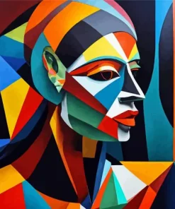 Colorful Cubism Lady Paint By Numbers