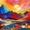 Amazing Colorful Mountain Paint By Numbers