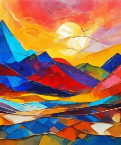 Amazing Colorful Mountain Paint By Numbers