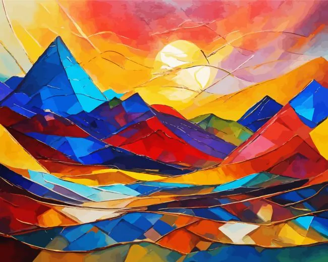 colorful mountain paint by number Amazing Colorful Mountain Paint By Numbers