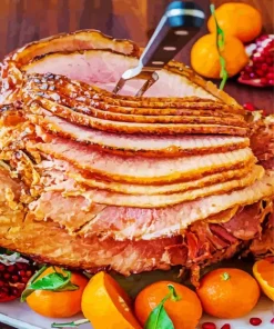 Glazed Ham Dish Paint By Numbers