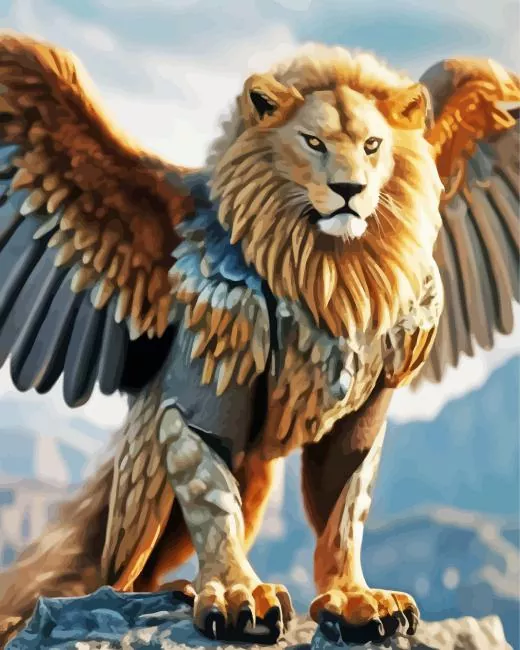 griffin lion paint by numbers Griffin Lion Paint By Numbers