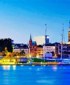 Hamburg River Paint By Numbers