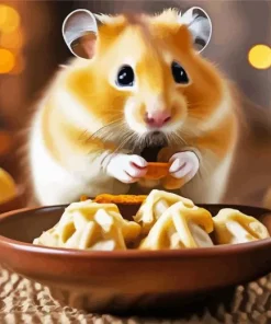 Hamster Eating Paint By Numbers