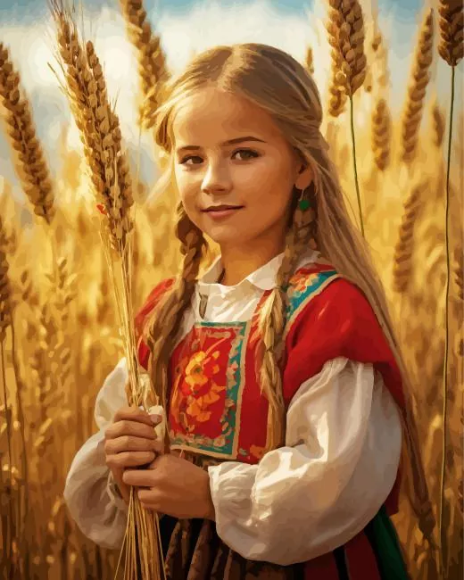 harvest girl paint by numbers Harvest Girl Paint By Numbers
