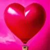 Heart Air Balloon Paint By Numbers